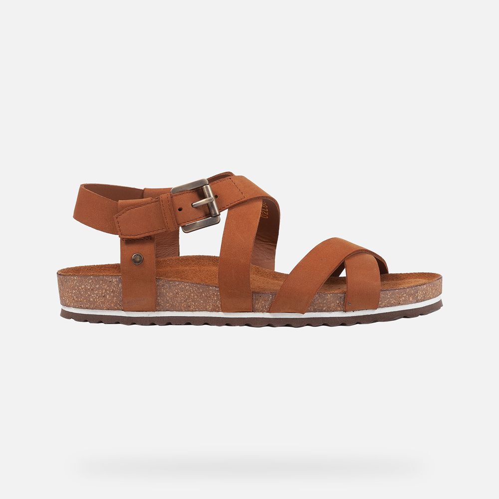 Geox Sandals Brown Spensierata - Geox Womens Shoes - NQCFYT263